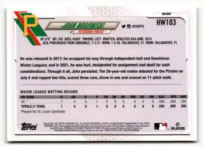 2021 Topps Holiday #HW103 John Nogowski NrMt-Mt ID:50314 - Baseball Card Single