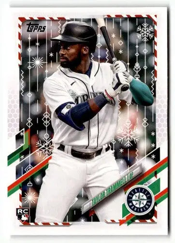 Original gloss 2021 Topps Holiday HW154 Taylor Trammell baseball card high grade