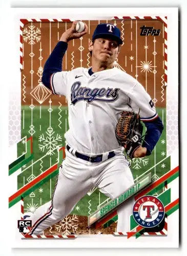 Original gloss 2021 Topps Holiday HW159 Spencer Howard baseball card in mint condition