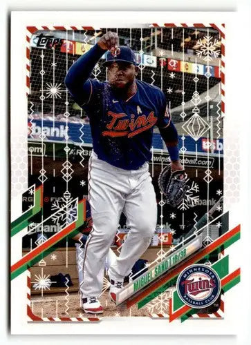 2021 Topps Holiday hw164 Miguel Sano baseball card with original gloss display