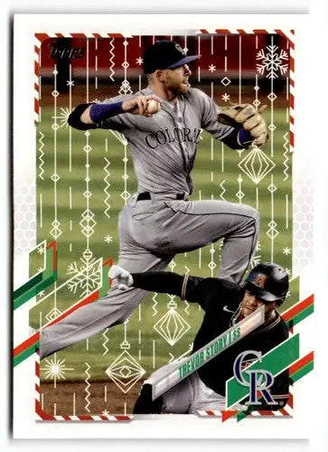 2021 Topps Holiday HW196 Trevor Story baseball card in near mint to mint condition