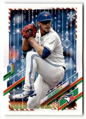 Baseball card featuring Jose Berrios from 2021 Topps Holiday HW207 series
