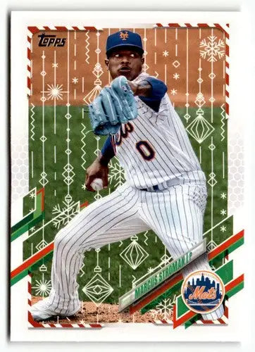 2021 Topps Holiday HW30 Marcus Stroman baseball card front view