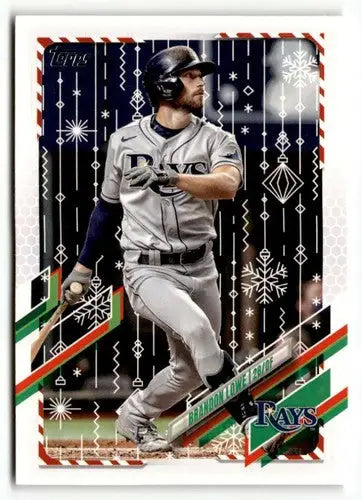 2021 Topps Holiday #HW39 Brandon Lowe NrMt-Mt ID:50324 - Baseball Card Single