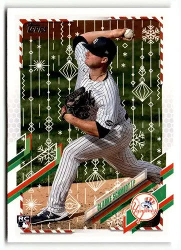 HW59 Clarke Schmidt baseball card from Topps Holiday 2021, numbered near mint to mint