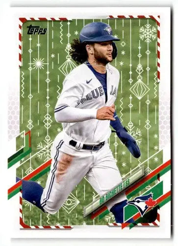 Original gloss 2021 Topps Holiday HW6 Bo Bichette baseball card for collectors
