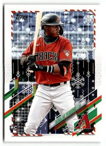 2021 Topps Holiday HW87 Geraldo Perdomo baseball card with original gloss from Topps Holiday