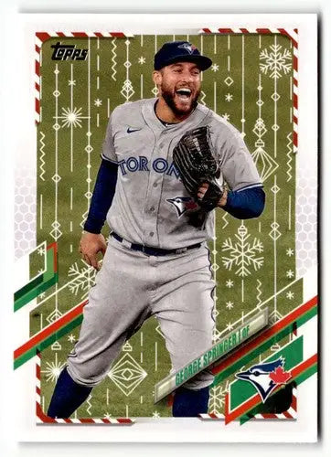 2021 Topps Holiday #HW93 George Springer NrMt-Mt ID:50330 - Baseball Card Single