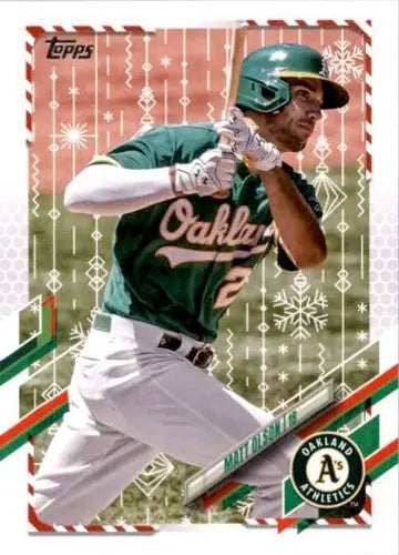2021 Topps Holiday Mega Box #HW104 Matt Olson NM-MT Athletics - Baseball Card Single