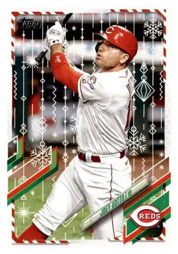2021 Topps Holiday Mega Box Joey Votto baseball card with original gloss Reds NM-MT
