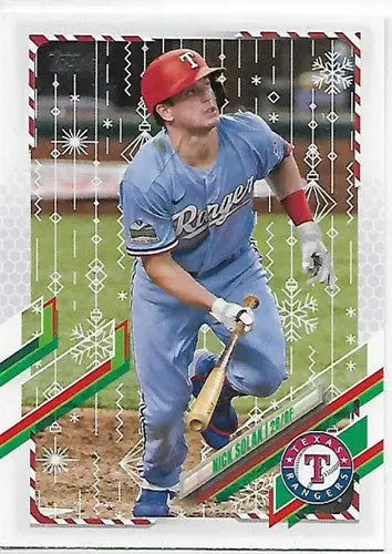 2021 Topps Holiday Mega Box #HW14 Nick Solak NM-MT Rangers - Baseball Card Box