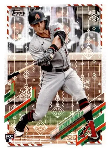 2021 Topps Holiday Mega Box Andrew Young baseball card with original gloss sports cards