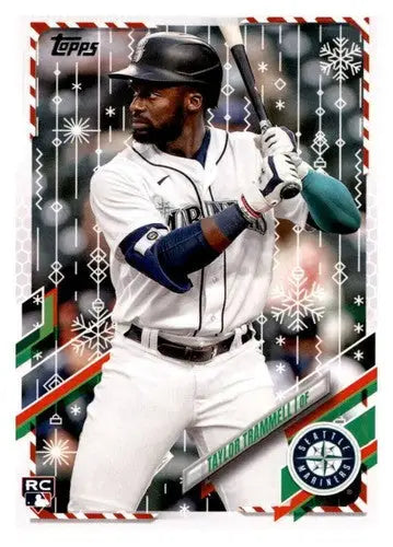 2021 Topps Holiday Mega Box Taylor Trammell Rookie Baseball Card with original gloss
