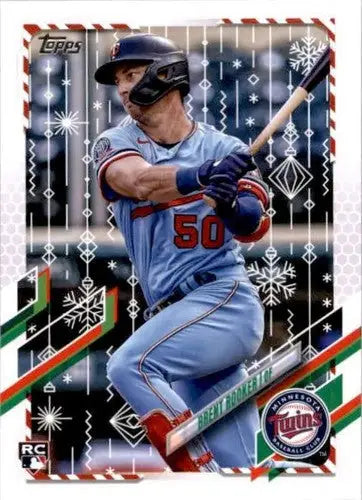 2021 Topps Holiday Mega Box #HW158 Brent Rooker NM-MT RC Rookie Twins - Baseball Card Box
