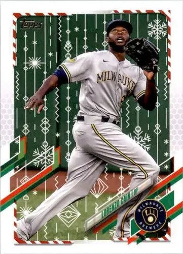 2021 Topps Holiday Mega Box #HW162 Lorenzo Cain NM-MT Brewers - Baseball Card Box