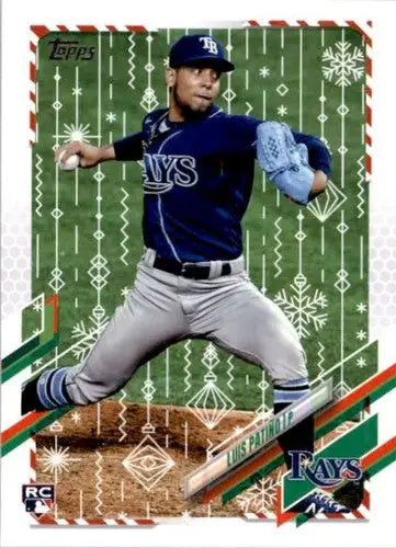 Luis Patiño baseball card from 2021 Topps Holiday Mega Box with original gloss