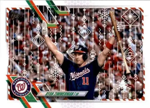 Ryan Zimmerman baseball card from 2021 Topps Holiday Mega Box with original gloss
