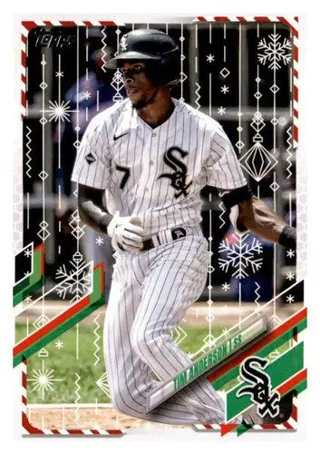 Original gloss 2021 Topps Holiday Mega Box Tim Anderson baseball card featuring Simply Sandoval