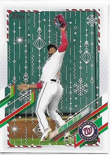 2021 Topps Holiday Mega Box #HW32 Victor Robles NM-MT Nationals - Baseball Card Single
