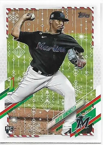2021 Topps Holiday Mega Box #HW38 Sixto Sanchez NM-MT RC Rookie Marlins - Baseball Card Box