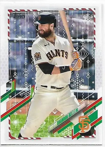 2021 Topps Holiday Mega Box #HW40 Brandon Belt NM-MT Giants - Baseball Card Box
