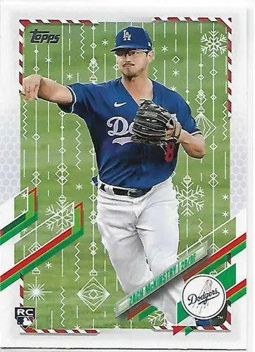 2021 Topps Holiday Mega Box #HW42 Zach McKinstry NM-MT RC Rookie Dodgers - Baseball Card Box