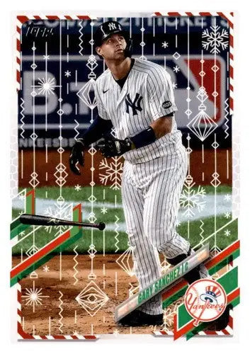 Gary Sanchez baseball card from 2021 Topps Holiday Mega Box, a must-have sports card