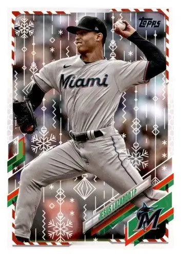 2021 Topps Holiday Mega Box #HW5 Jesus Luzardo NM-MT Marlins - Baseball Card Box