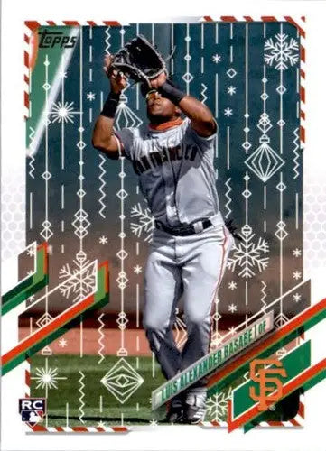 2021 Topps Holiday Mega Box #HW57 Luis Alexander Basabe NM-MT RC Rookie Giants - Baseball Card Box