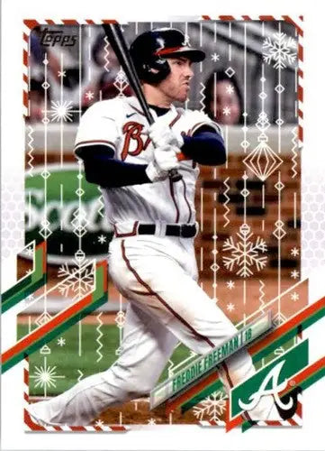2021 Topps Holiday Mega Box #HW62 Freddie Freeman NM-MT Braves - Baseball Card Box