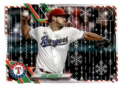 2021 Topps Holiday Mega Box #HW65 Dane Dunning NM-MT RC Rookie Rangers - Baseball Card Box