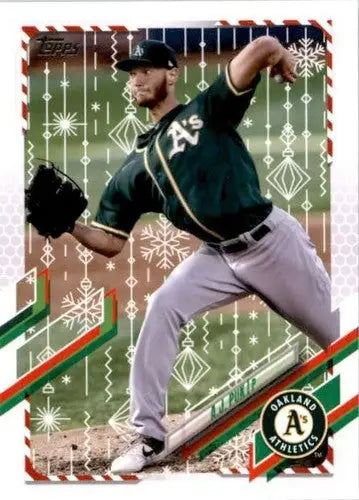 2021 Topps Holiday Mega Box #HW95 A.J. Puk NM-MT Athletics - Baseball Card Box