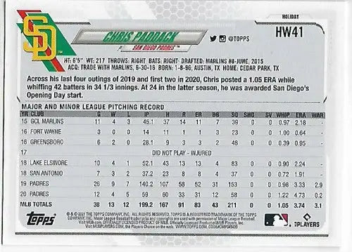 2021 Topps Holiday Mega Box Metallic #HW149 Luis Campusano NM-MT RC Rookie Padre - Baseball Card Box
