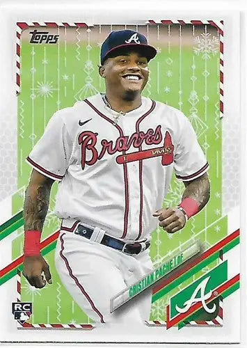 Cristian Pache 2021 Topps Holiday Mega Box Metallic rookie card with original gloss