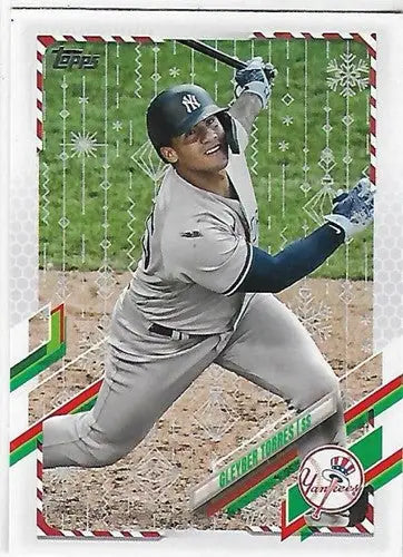 2021 Topps Holiday Mega Box Metallic #HW4 Gleyber Torres NM-MT Yankees - Baseball Card Box