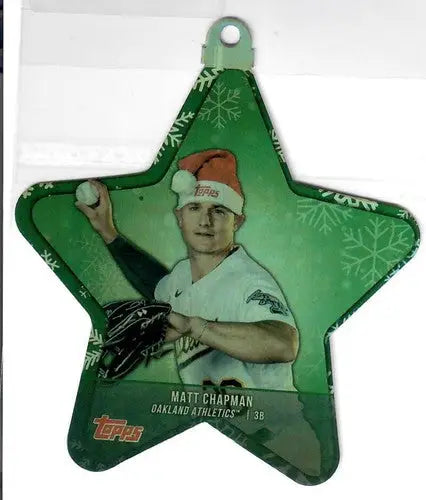 2021 Topps Holiday Mega Box Oversized MLB Star Ornament Die-Cut #WHO-MC Matt Cha - Baseball Card Box