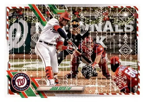 2021 Topps Holiday Mega Box Rare Short Print Variations #HW100 Juan Soto NM-MT S - Baseball Card Box
