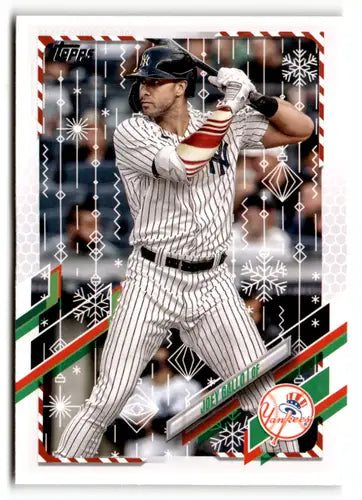 Original gloss of Joey Gallo baseball card from Topp’s Holiday Mega Box 2021