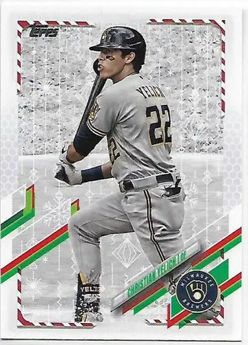 2021 Topps Holiday Mega Box Super Rare Short Print Variations #HW61 Christian Ye - Baseball Card Box