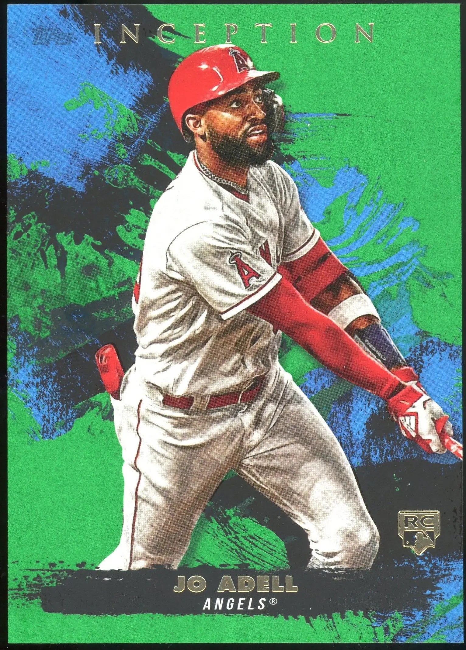 2021 Topps Inception Jo Adell #20 Green Parallel RC Angels - Baseball Card Single