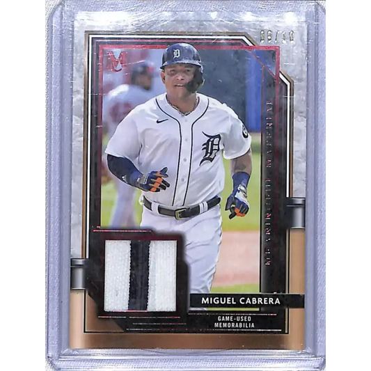 2021 Topps Museum Collection Meaningful Material #MMR-MCA Miguel Cabrera NM-MT 09/10 Detroit Tigers - Baseball Card
