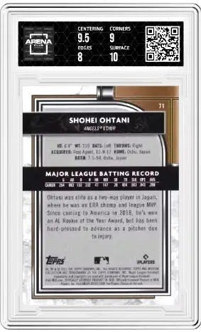 2021 Topps Museum Collection Shohei Ohtani #71 Baseball AC 8.5 - Baseball Card Single