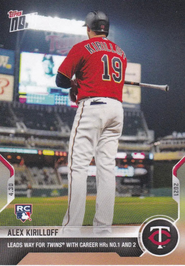 Baseball trading card of Alex Kirilloff Minnesota Twins 2021 TOPPS NOW #153
