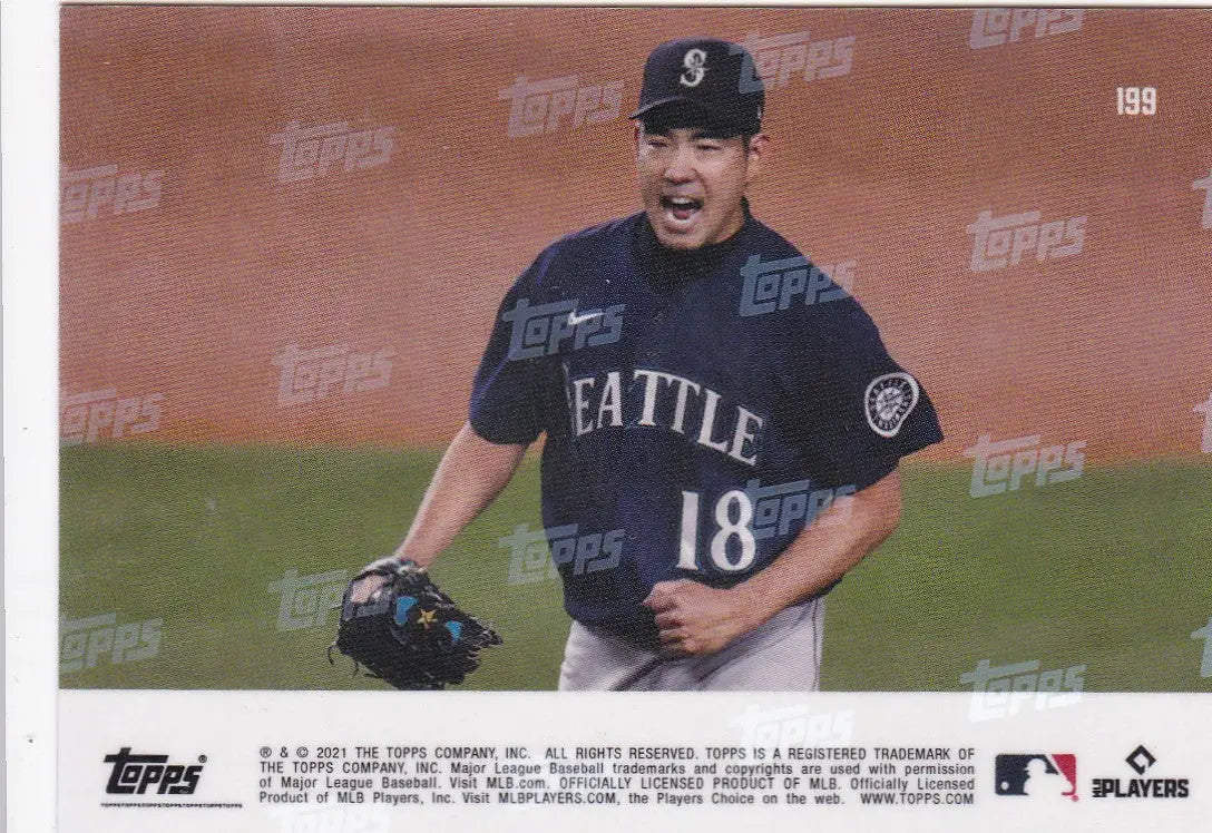2021 TOPPS NOW #199 Yusei Kikuchi Seattle Mariners baseball card collectible