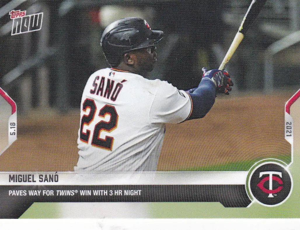 2021 Topps Now #227 Miguel Sano Minnesota Twins baseball card collectible image