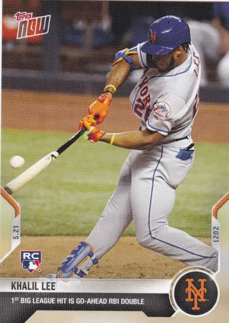 Khalil Lee baseball card from 2021 TOPPS NOW featuring New York Mets player Khalil Lee