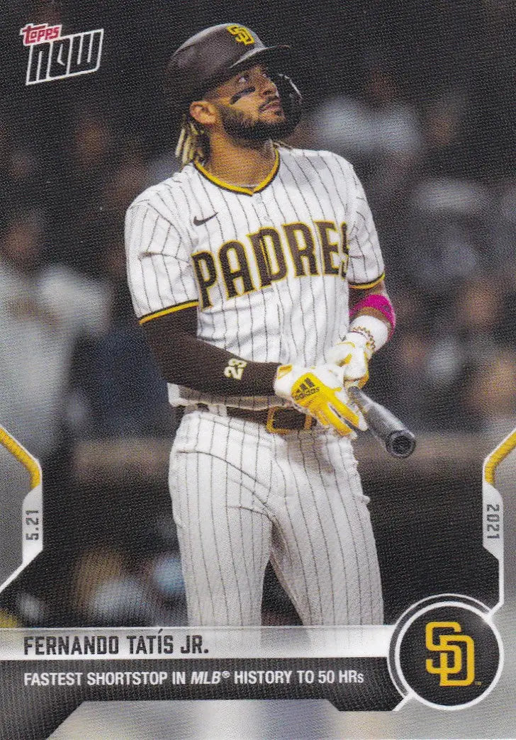 Fernando Tatis Jr. baseball card from 2021 TOPPS NOW featuring San Diego Padres