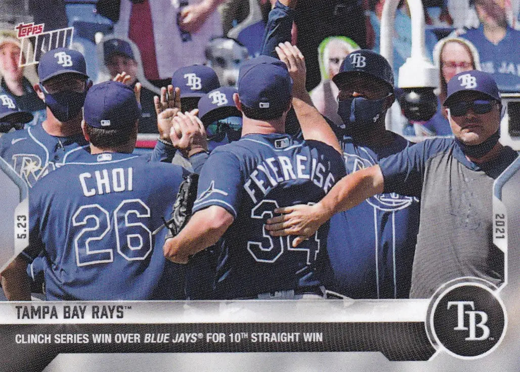 Tampa Bay Rays 2021 TOPPS NOW #262 baseball card showcasing the team’s highlights
