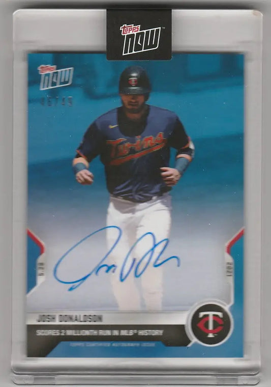 Autographed 2021 Topps Now Josh Donaldson Toronto Blue Jays trading card 46/49