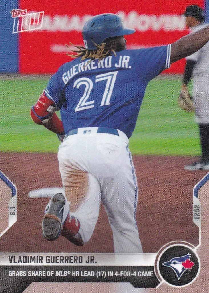 Vladimir Guerrero Jr. baseball card from 2021 Topps Now for Toronto Blue Jays fans
